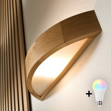Brilagi - LED RGBW dimbar vägglampa CARVALHO 1xE27/9W/230V 2700-6500K Wi-Fi ek