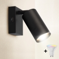 Brilagi - LED RGBW dimbar väggspot SELE 1xGU10/4,8W/230V 3000K svart + fjärrkontroll