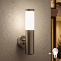 BRILAGI - LED RGBW dimbara utomhusvägglampa ELIA 1xE27/6,5W/230V 2700-6500K IP44 Wi-Fi matt krom