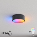 BRILAGI - LED RGBW Dimbart badrumsplafond CLARE 1xE27/12W/230V Ø 20 cm antracit IP54