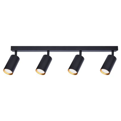 Brilagi - LED RGBW dimbar spotarmatur SELE 4xGU10/4,8W/230V 3000K svart/guld + fjärrkontroll