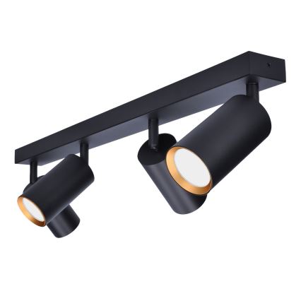 Brilagi - LED RGBW dimbar spotarmatur SELE 4xGU10/4,8W/230V 3000K svart/guld + fjärrkontroll