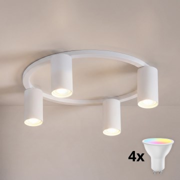 BRILAGI - LED RGBW Dimbart takarmatur SELE 4xGU10/6,5W/230V 2700-6500K vit