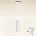 Brilagi - LED RGBW Dimbart takpendel med stålwire SELE 1xGU10/4,8W/230V 3000K vit + fjärrkontroll