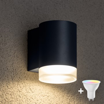 Brilagi - LED RGBW dimbart utomhusväggarmatur MATERA 1xGU10/4,8W/230V 3000K IP54 antracit + fjärrkontroll