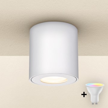 Brilagi - LED RGBW dimmbar badrumslampa MIA 1xGU10/4,8W/230V 3000K 84x80 mm vit IP54 + fjärrkontroll