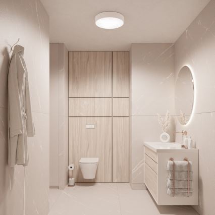Brilagi - LED RGBW dimbar badrumstaklampa CLARE 3xE27/9W/230V 2700-6500K Ø 40 cm IP54 Wi-Fi vit