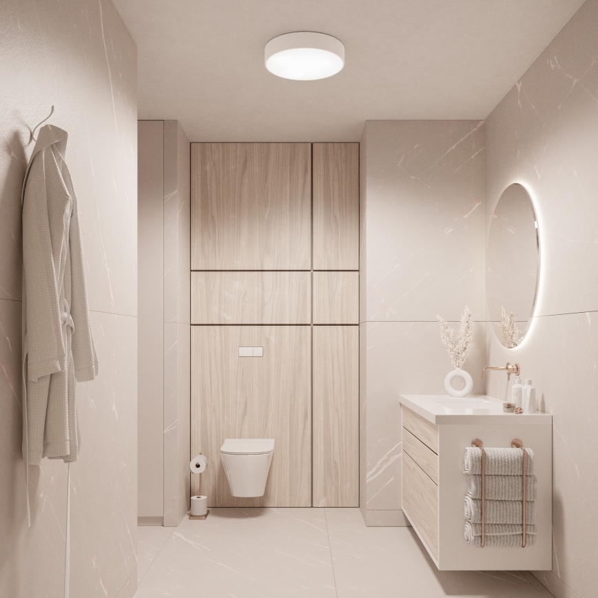 Brilagi - LED RGBW dimbar badrumstaklampa CLARE 3xE27/9W/230V 2700-6500K Ø 40 cm IP54 Wi-Fi vit