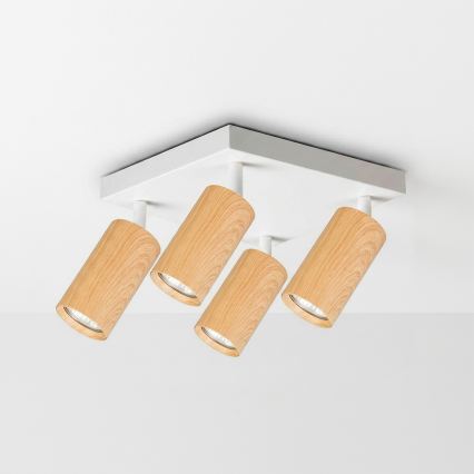 BRILAGI - LED RGBW dimbar spotlight SELE SQUARE 4xGU10/6,5W/230V 2700-6500K vit/ek-dekor