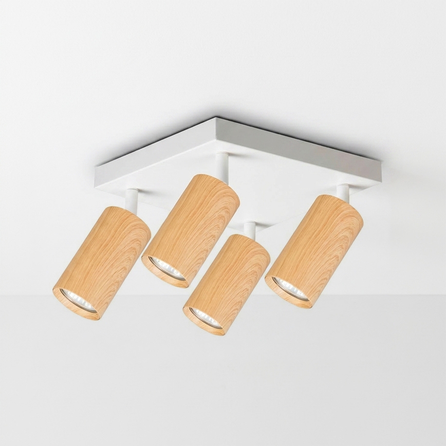 BRILAGI - LED RGBW dimbar spotlight SELE SQUARE 4xGU10/6,5W/230V 2700-6500K vit/ek-dekor