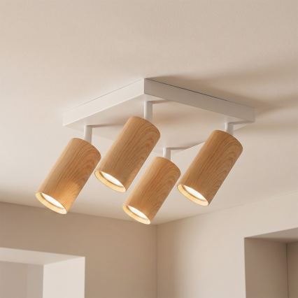 BRILAGI - LED RGBW dimbar spotlight SELE SQUARE 4xGU10/6,5W/230V 2700-6500K vit/ek-dekor