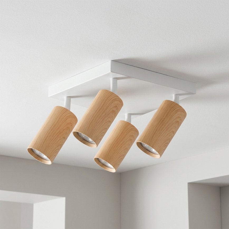 BRILAGI - LED RGBW dimbar spotlight SELE SQUARE 4xGU10/6,5W/230V 2700-6500K vit/ek-dekor