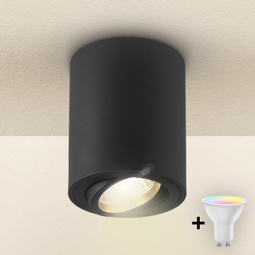 Brilagi - LED RGBW dimmbar spotlampa MIA 1xGU10/30W/230V 2700-6500K Wi-Fi 100x80 mm svart