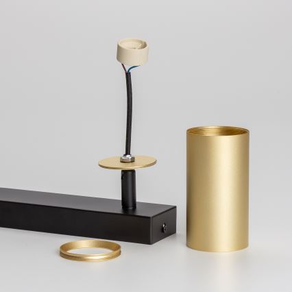 Brilagi - LED RGBW dimbar spot SELE GOLDEN 2xGU10/4,8W/230V 3000K svart/guld + fjärrkontroll