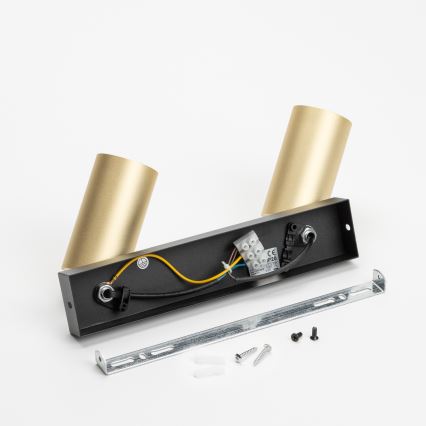 Brilagi - LED RGBW dimbar spot SELE GOLDEN 2xGU10/4,8W/230V 3000K svart/guld + fjärrkontroll