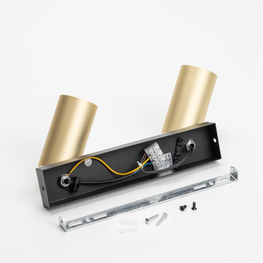 Brilagi - LED RGBW dimbar spot SELE GOLDEN 2xGU10/4,8W/230V 3000K svart/guld + fjärrkontroll