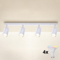 Brilagi - LED RGBW Dimmbar spotlight SELE 4xGU10/4,8W/230V 3000K vit + fjärrkontroll