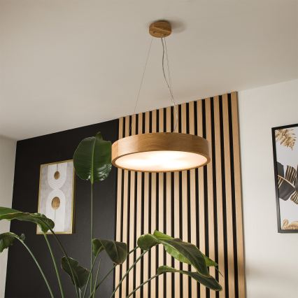 Brilagi - LED RGBW dimbar pendellampa med vajer CARVALHO 3xE27/15W/230V 2700-6500K Wi-Fi ek Ø 47,5 cm