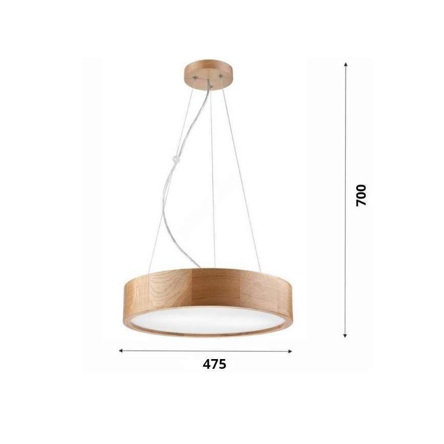 Brilagi - LED RGBW dimbar pendellampa med vajer CARVALHO 3xE27/15W/230V 2700-6500K Wi-Fi ek Ø 47,5 cm