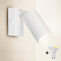 Brilagi - LED RGBW dimmbar väggspot SELE 1xGU10/4,8W/230V 3000K vit + fjärrkontroll