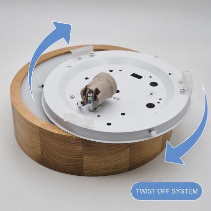 Brilagi - LED RGBW dimbar taklampa CARVALHO 1xE27/15W/230V 2700-6500K Wi-Fi ek Ø 27,5 cm