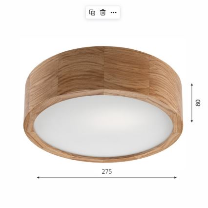 Brilagi - LED RGBW dimbar taklampa CARVALHO 1xE27/9W/230V 2700-6500K Wi-Fi ek Ø 27,5 cm