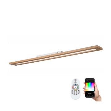 Brilagi - LED RGBW Ljusreglerad panel WOODY FRAME LED/34W/230V 11,5x123 cm 2700-6500K ek + fjärrkontroll