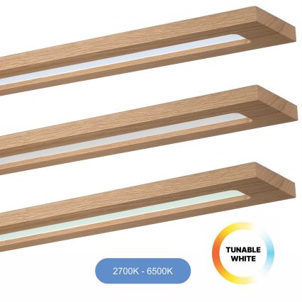 Brilagi - LED RGBW Ljusreglerad panel WOODY FRAME LED/34W/230V 11,5x123 cm 2700-6500K ek + fjärrkontroll