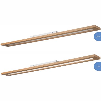 Brilagi - LED RGBW Ljusreglerad panel WOODY FRAME LED/34W/230V 11,5x123 cm 2700-6500K ek + fjärrkontroll