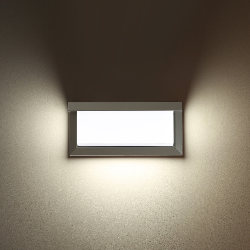 BRILAGI - LED RGBW Dimbart utomhusvägglampa BRICKY 1xE27/12W/230V 2700-6500K IP54 grå