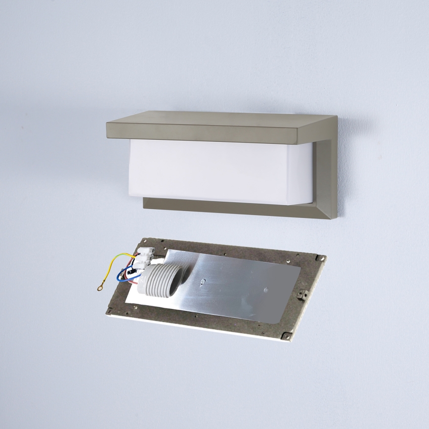 BRILAGI - LED RGBW Dimbart utomhusvägglampa BRICKY 1xE27/12W/230V 2700-6500K IP54 grå