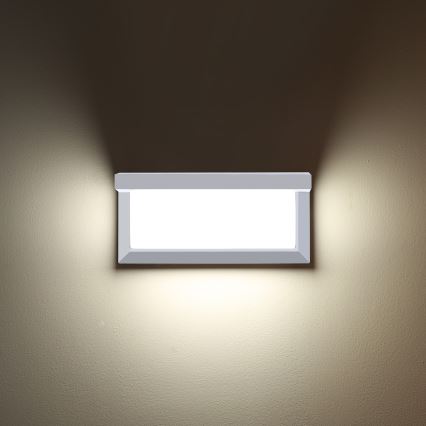 BRILAGI - LED RGBW dimbar väggarmatur för utomhusbruk BRICKY 1xE27/12W/230V 2700-6500K IP54 vit