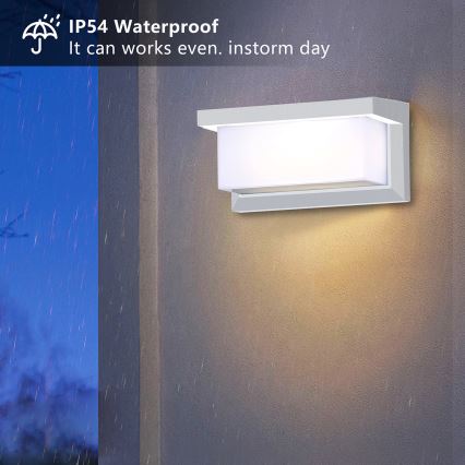 BRILAGI - LED RGBW dimbar väggarmatur för utomhusbruk BRICKY 1xE27/12W/230V 2700-6500K IP54 vit