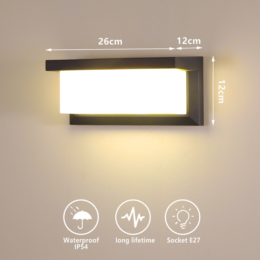 Brilagi - LED RGBW dimbar utomhusväggarmatur BRICKY 1xE27/15W/230V 2700-6500K antracit IP54