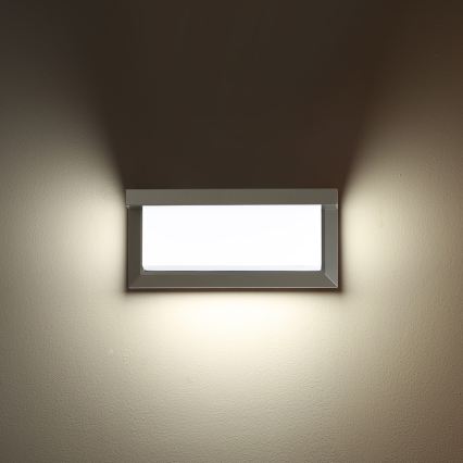 Brilagi - LED RGBW Dimbart utomhusvägglampa BRICKY 1xE27/15W/230V 2700-6500K IP54 grå