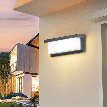 Brilagi - LED RGBW dimbar utomhusväggarmatur BRICKY 1xE27/9W/230V 2700-6500K antracit IP54