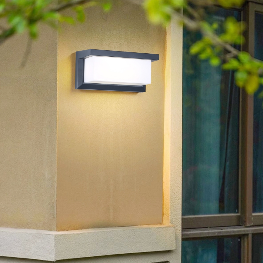 Brilagi - LED RGBW dimbar utomhusväggarmatur BRICKY 1xE27/9W/230V 2700-6500K antracit IP54