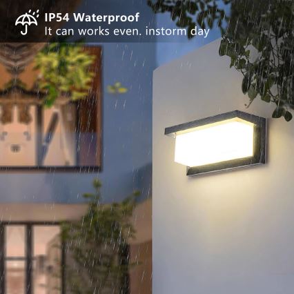 Brilagi - LED RGBW dimbar utomhusväggarmatur BRICKY 1xE27/9W/230V 2700-6500K antracit IP54