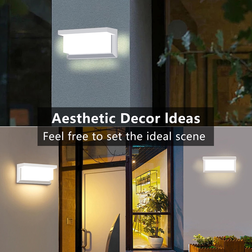 Brilagi - LED RGBW dimbar väggarmatur för utomhusbruk BRICKY 1xE27/9W/230V 2700-6500K IP54 vit