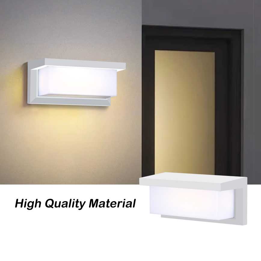Brilagi - LED RGBW dimbar väggarmatur för utomhusbruk BRICKY 1xE27/9W/230V 2700-6500K IP54 vit