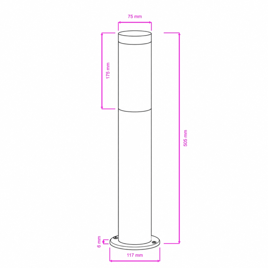 BRILAGI - LED RGBW dimbar utomhuslampa ELIA 1xE27/6,5W/230V 2700-6500K IP44 Wi-Fi 50 cm antracit