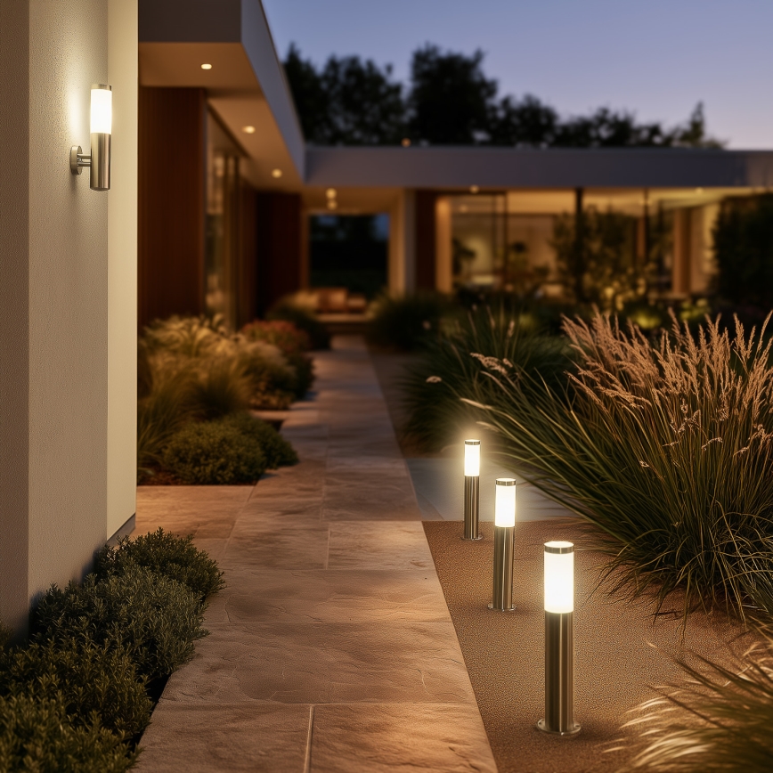 BRILAGI - LED RGBW dimbar utomhuslampa ELIA 1xE27/6,5W/230V 2700-6500K IP44 Wi-Fi 50 cm matt krom