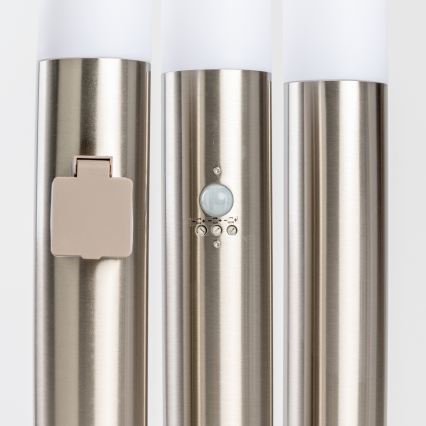 BRILAGI - LED RGBW dimbar utomhuslampa ELIA 1xE27/6,5W/230V 2700-6500K IP44 Wi-Fi 50 cm matt krom