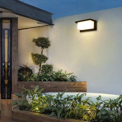 Brilagi - LED RGBW Dimbar utomhusvägglampa BRICKY 1xE27/9W/230V 2700-6500K IP54 svart