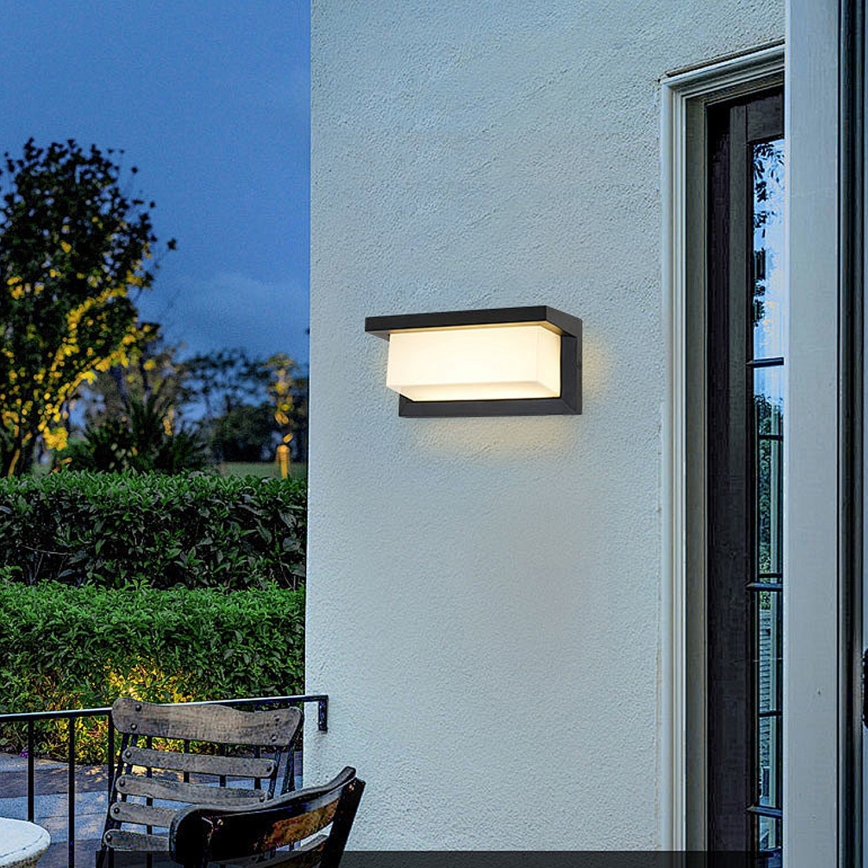 Brilagi - LED RGBW Dimbar utomhusvägglampa BRICKY 1xE27/9W/230V 2700-6500K IP54 svart