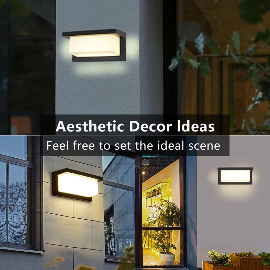 Brilagi - LED RGBW Dimbar utomhusvägglampa BRICKY 1xE27/9W/230V 2700-6500K IP54 svart