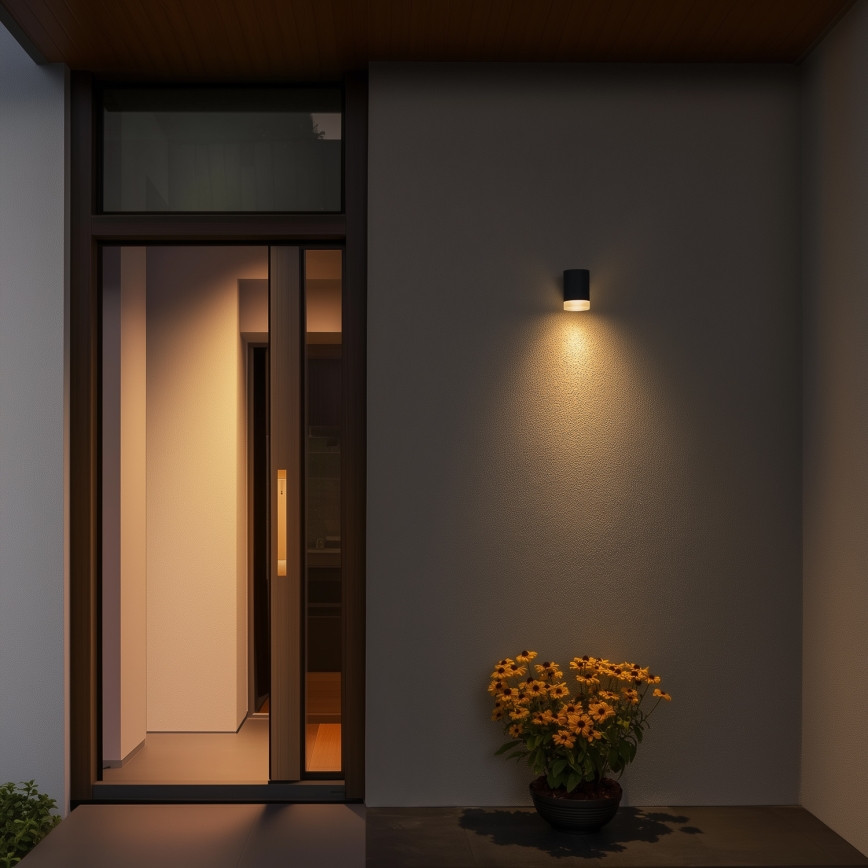 Brilagi - LED RGBW dimbart utomhusväggarmatur MATERA 1xGU10/4,8W/230V 3000K IP54 antracit + fjärrkontroll