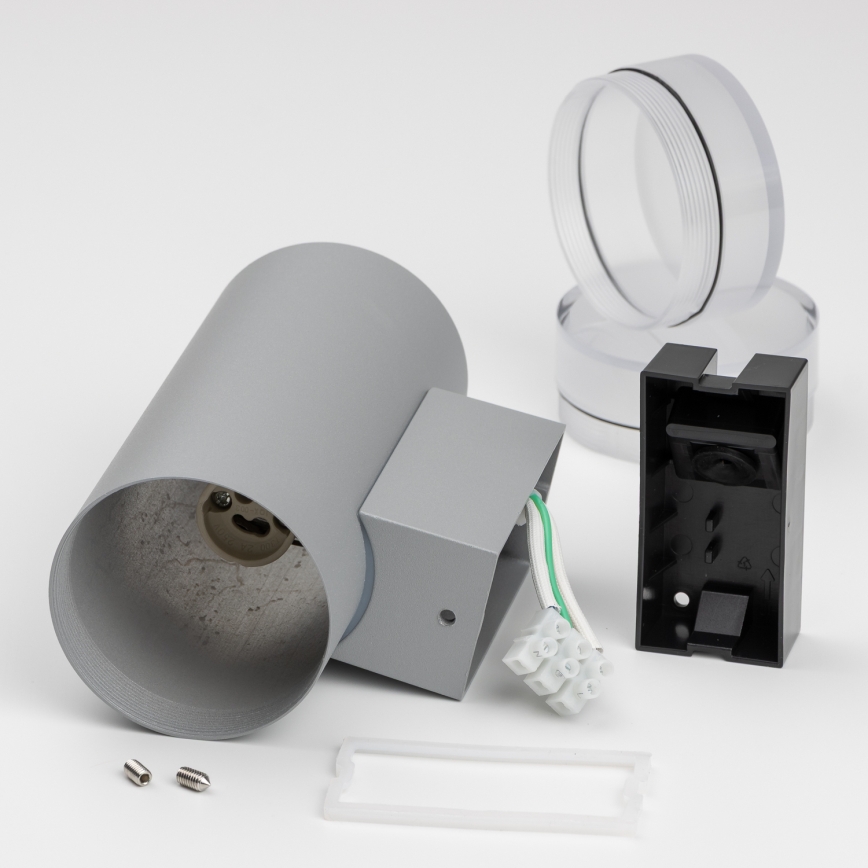 Brilagi - LED RGBW dimbar utomhus väggarmatur MATERA 2xGU10/4,8W/230V 3000K IP54 grå + fjärrkontroll