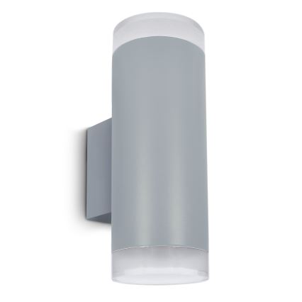 Brilagi - LED RGBW dimbar utomhus väggarmatur MATERA 2xGU10/4,8W/230V 3000K IP54 grå + fjärrkontroll