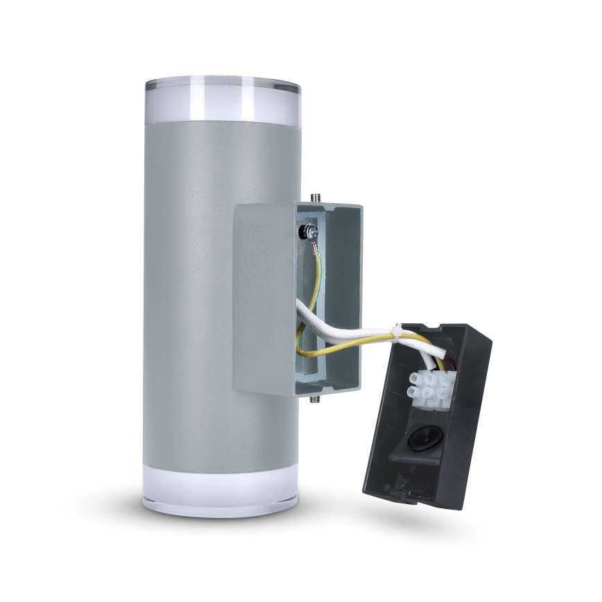 Brilagi - LED RGBW dimbar utomhus väggarmatur MATERA 2xGU10/4,8W/230V 3000K IP54 grå + fjärrkontroll